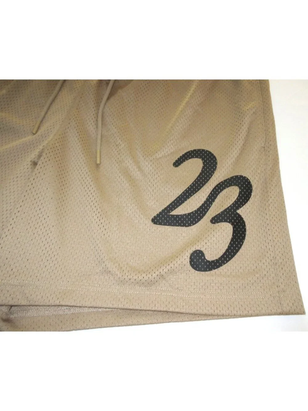 Jordan Men's MVP Mesh 23 Gym Shorts Desert Beige Black Standard Fit NWT